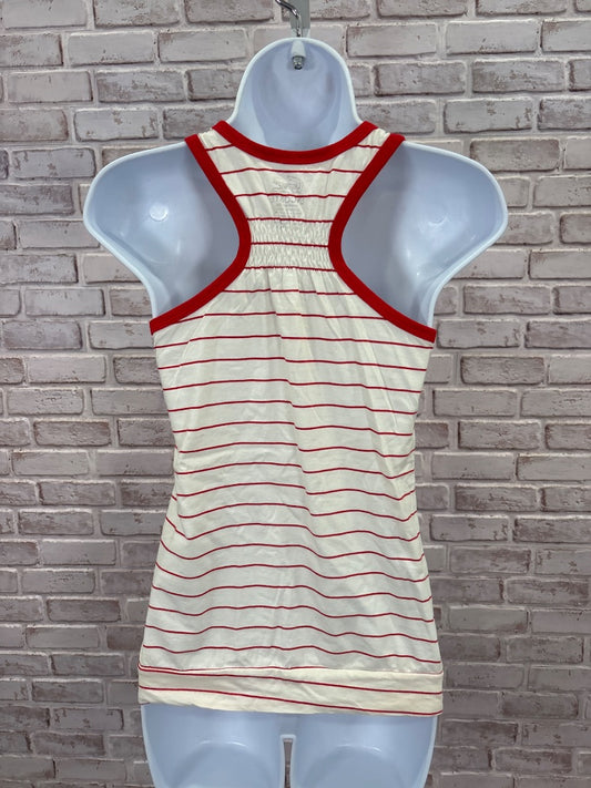 Lacoste Tank top, Red/white stripes, Small, Used - Good