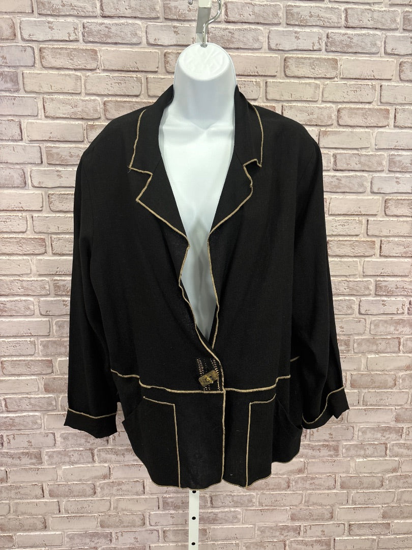 KD spring Jacket, Black multi, Large, Used - Good