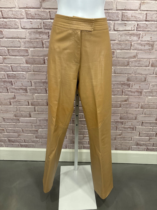 Margaret Godfrey Pants, Brown leather, Medium/8, Used - Good