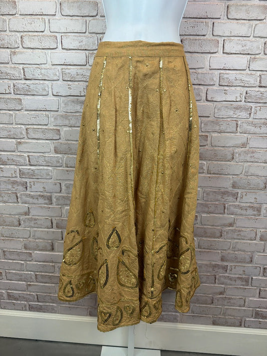 WDNY Skirt, beige/gold, 10, Used - Good