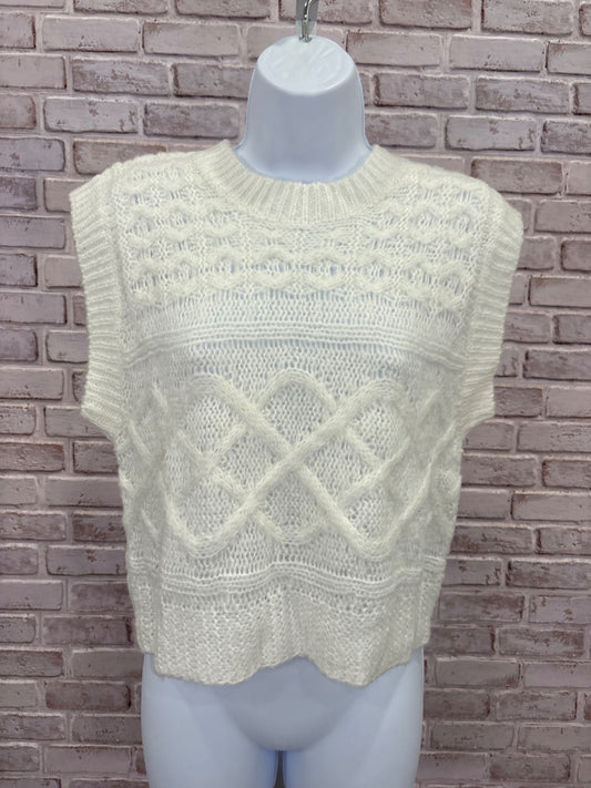En Creme Sweater Vest, White, Medium, Used - Good
