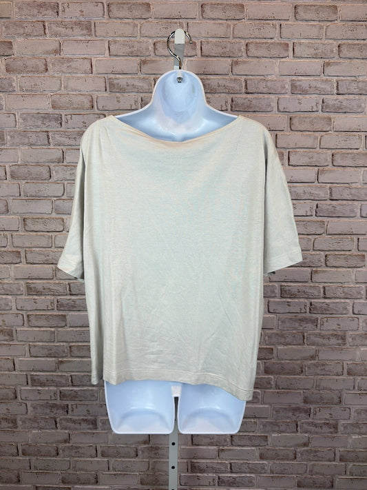 Akris Shirt, White/black, Large, Used - Good