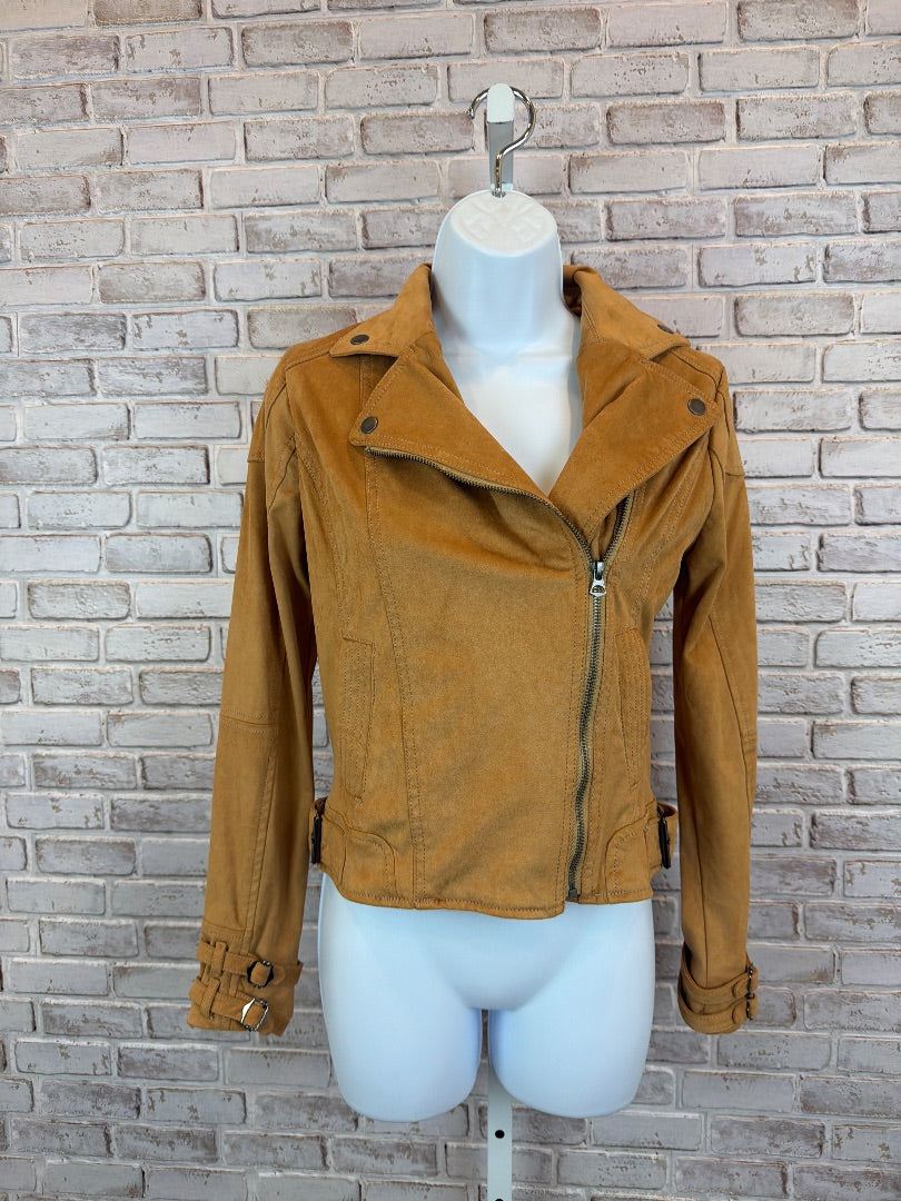 Dear John Faux Suede Jacket, Yellow, XS, Used - Excellent