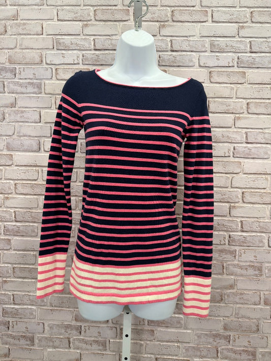 Lily Pulitzer Shirt, navy/pink stripes, Small, Used - Good
