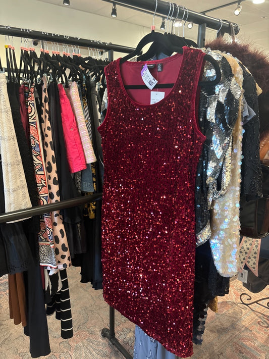 Nina Leonard Dresses, Red, Small