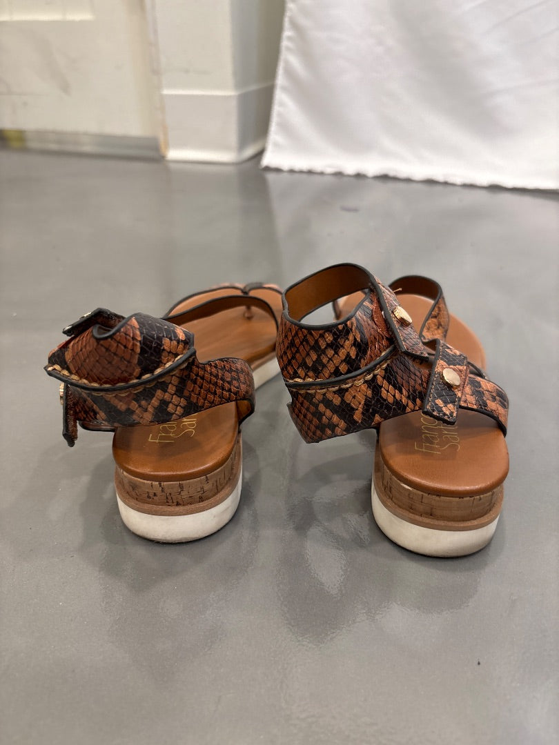 Franco sarto Sandals, Brown snakeskin, 7, Used - Good