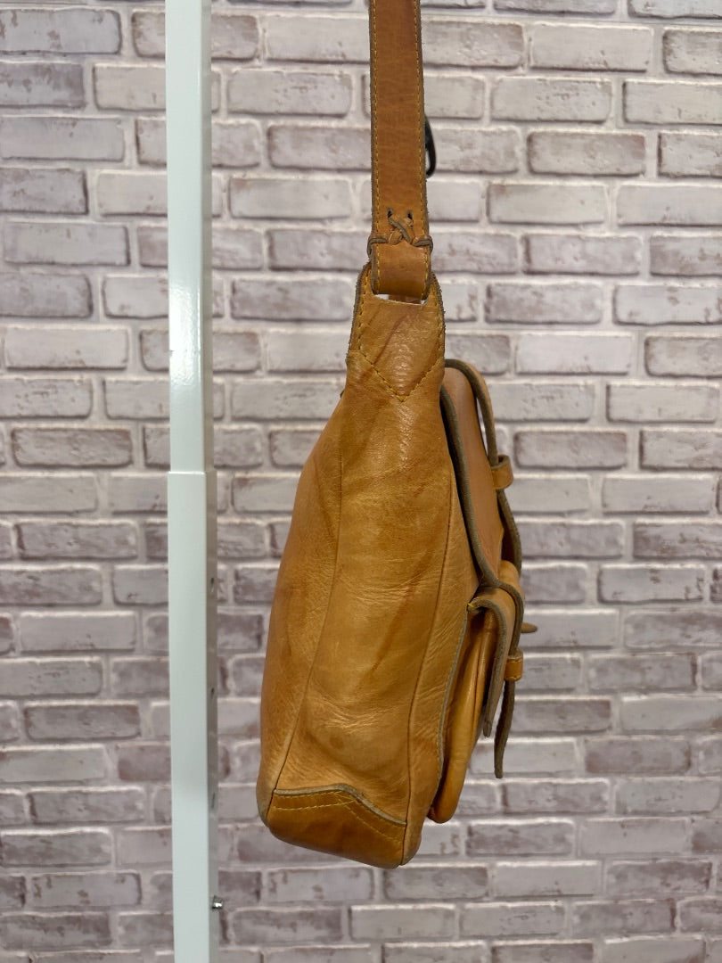 Frye Crossbody, Tan Leather, One Size, Used - Fair