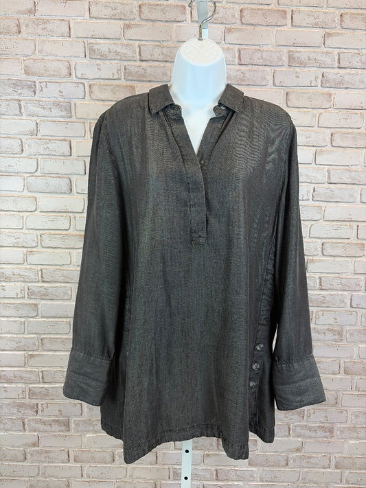Chicos Shirt, Charcoal, Large/2, Used - Excellent