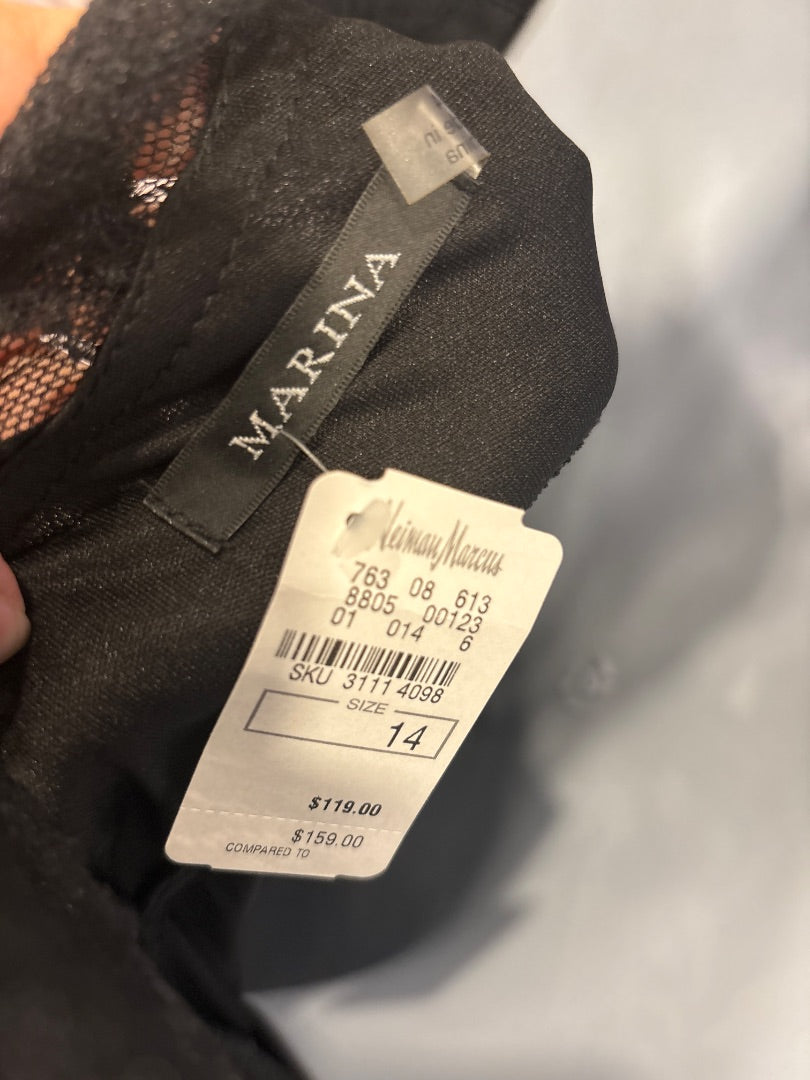 Marina Dress, Black, XL/14, New With Tags