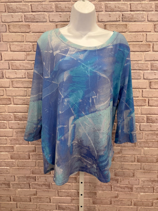 Soft Surroundings Sweater, Blue multi, Large, Used - Good