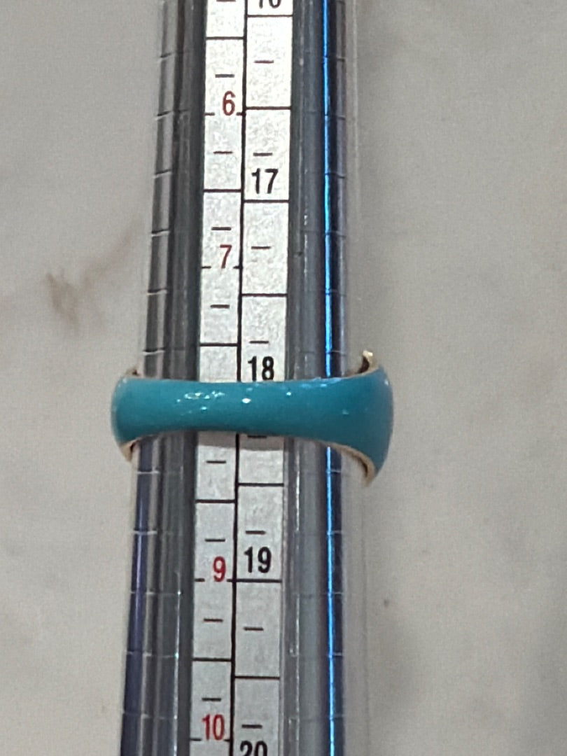 Various Ring, Turquoise/gold, 8, Used - Good