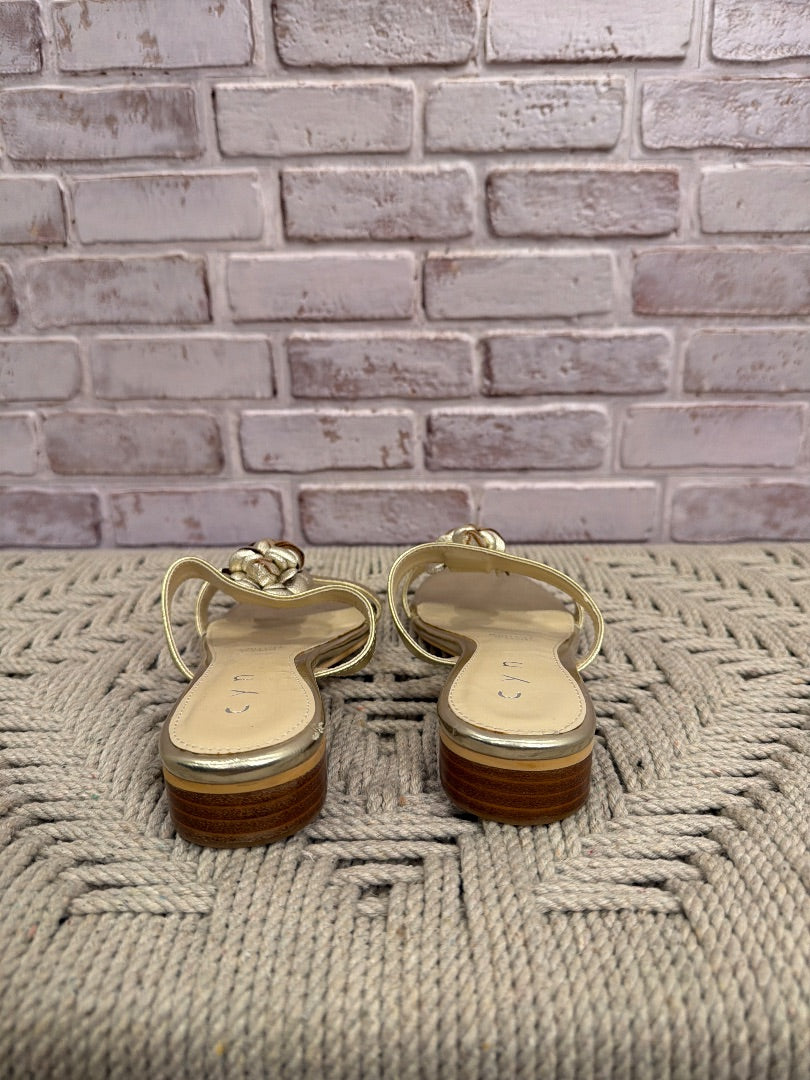 Cyn Sandals, Gold, 35, Used - Good