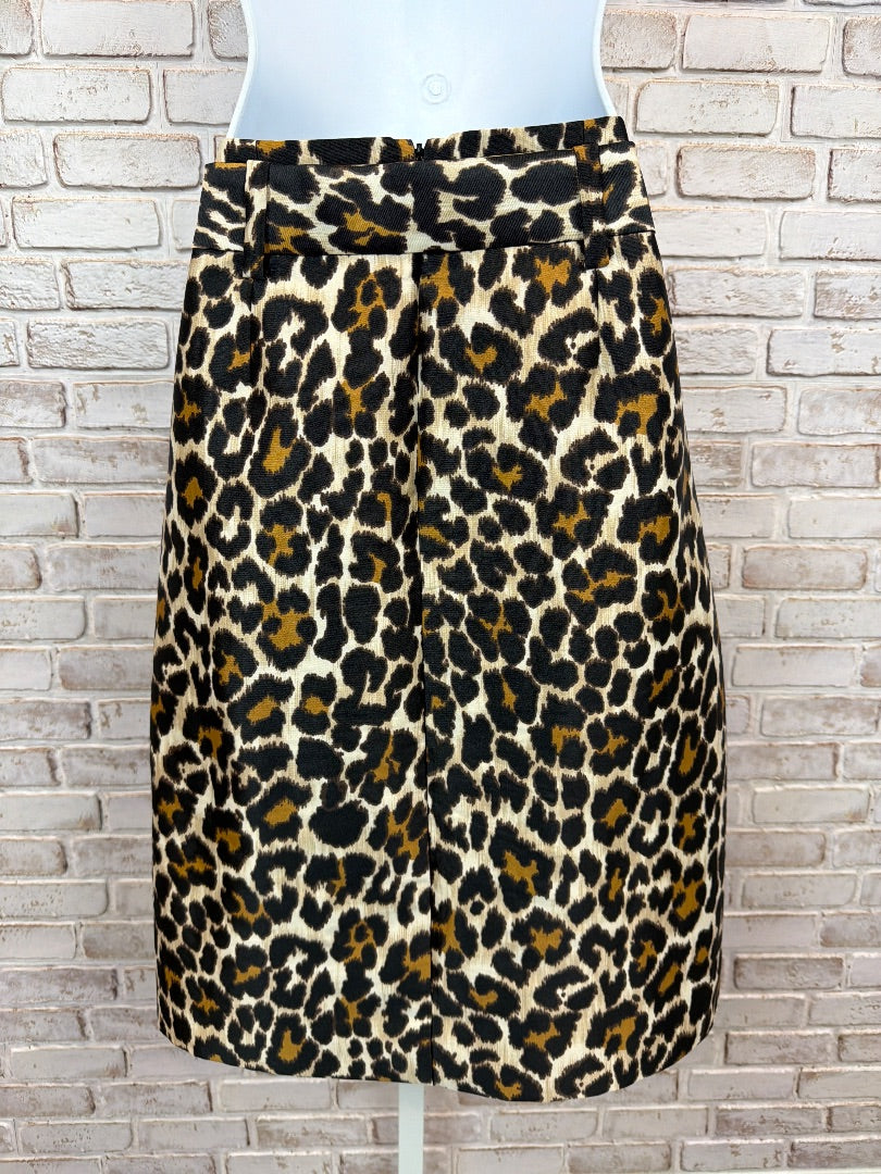 J.crew Skirt, Leopard, 2, Used - Excellent