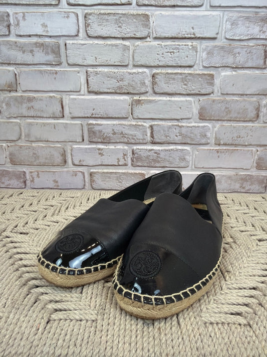 Tory Burch Color Block Flat Espadrilles, Black, 9, Used - Excellent