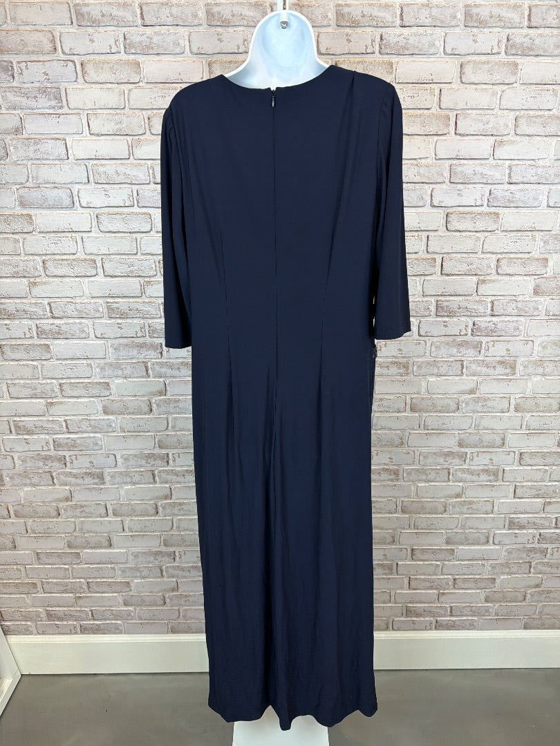 R&M Richards Dress, Navy, 14, Used - Excellent