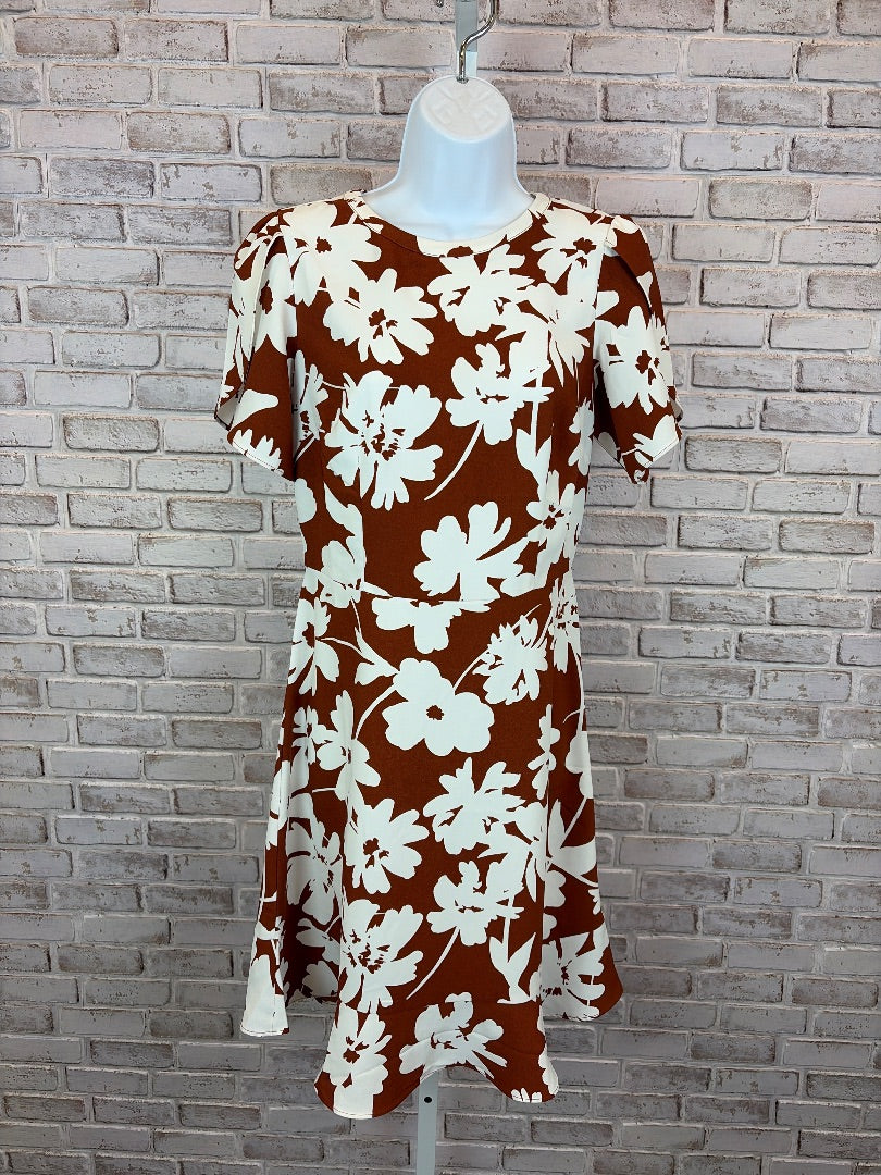 Loft Dress, Rust/white, 0, Used - Good