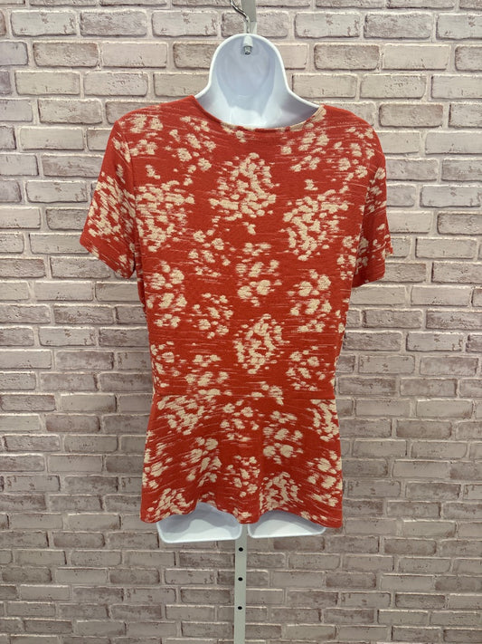 Bcbgmaxazria Shirt, Orange multi, Large, Used - Good