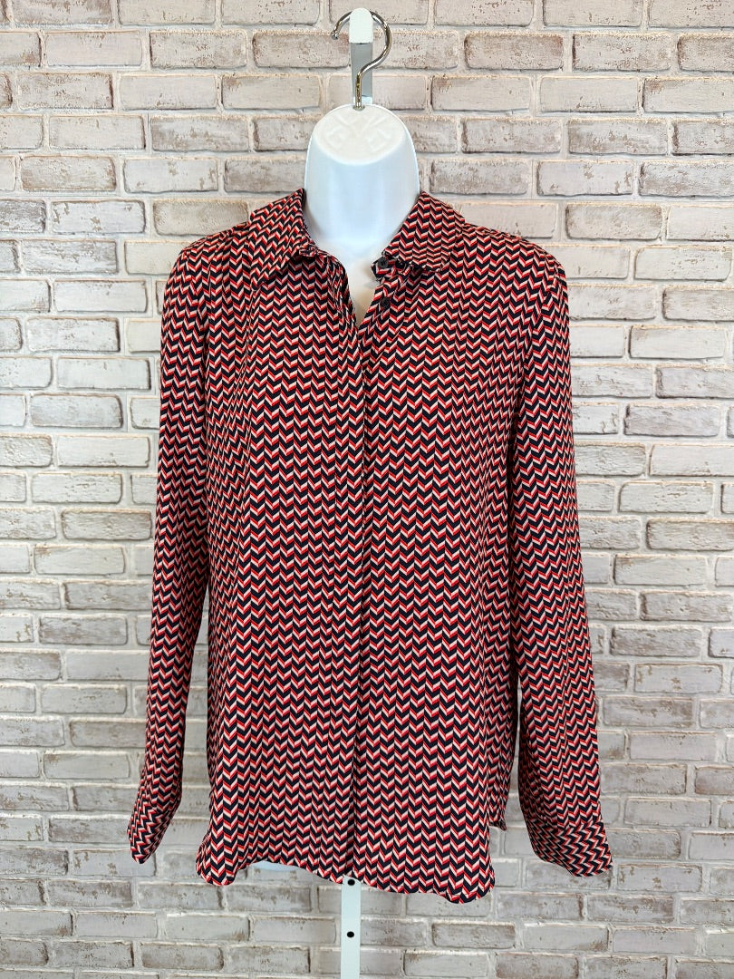 Halogen Shirt, blue/red/white, Small, Used - Good