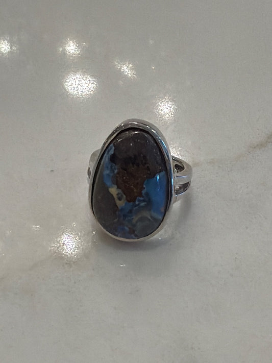 Various Ring, blue/silver, One Size, Used - Good