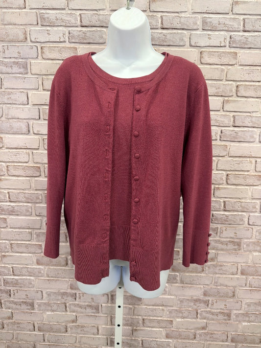 Evie Tank and Cardigan Set, Magenta, Large, Used - Good