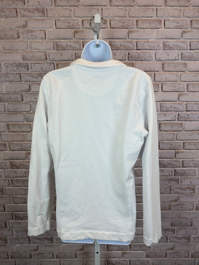 Tommy Bahama Sweatshirt, White, Medium, Used - Good