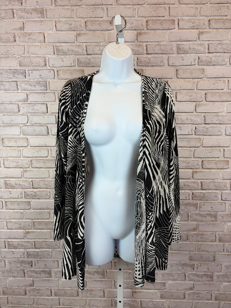SJS Cardigan, Black/white, Medium, Used - Good