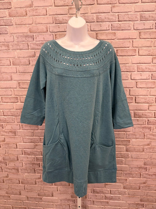 Soft Surroundings Shirt, Teal, Large, Used - Good