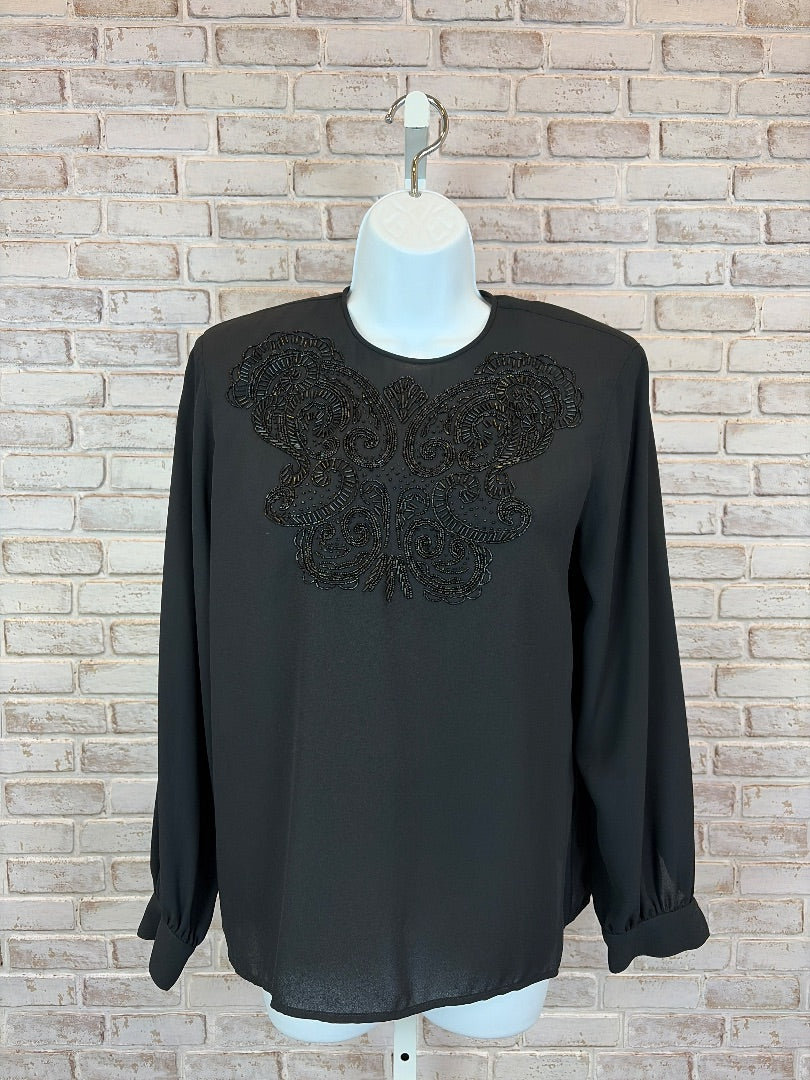 Liz Claiborne Shirt, Black, 6, Used - Good