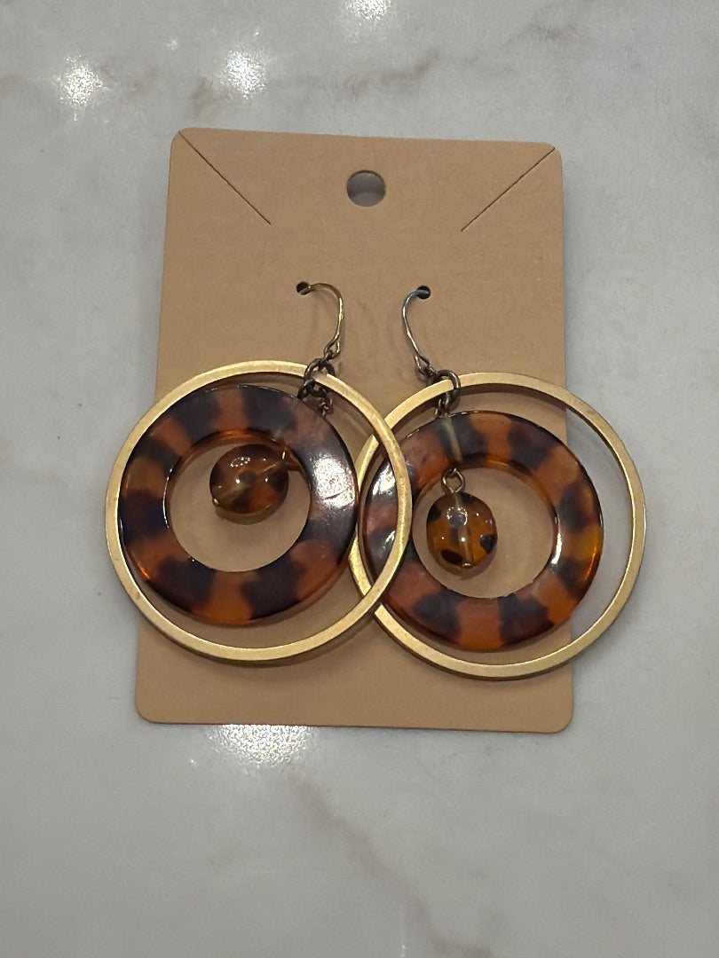 Various Earrings, Gold/brown, One Size, Used - Good