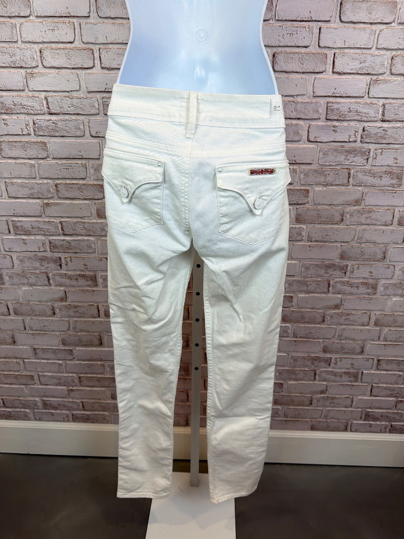Hudson Collin Skinny Jeans, White, 28, Used - Good