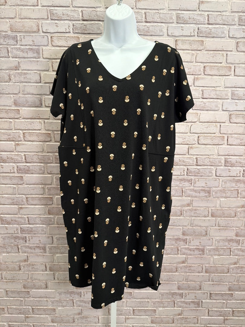 Purejill Dress, black multi, Large, New With Tags