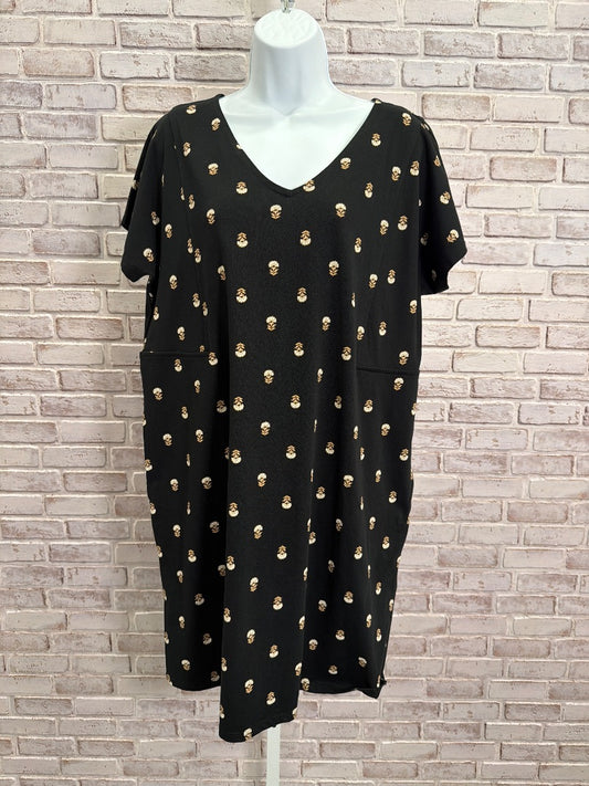 Purejill Dress, black multi, Large, New With Tags