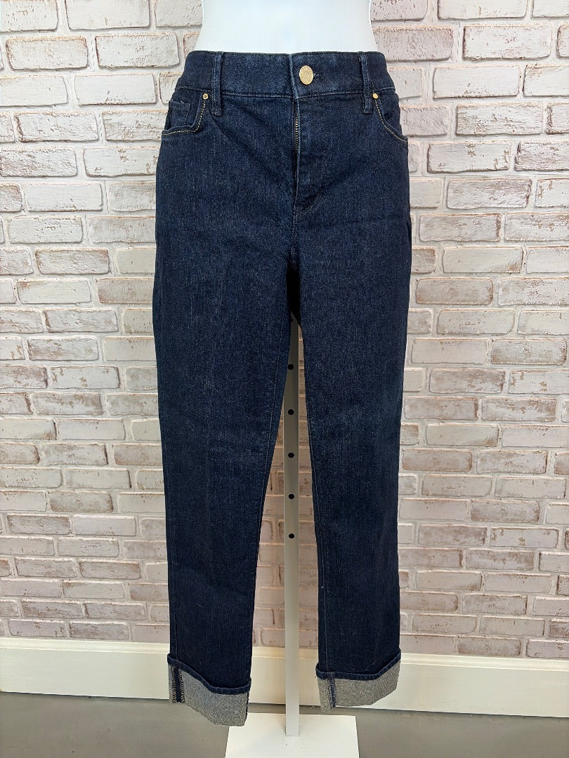 White House Black Market The Slim Ankle Jeans, Dark denim, 4 long, Used - Excellent