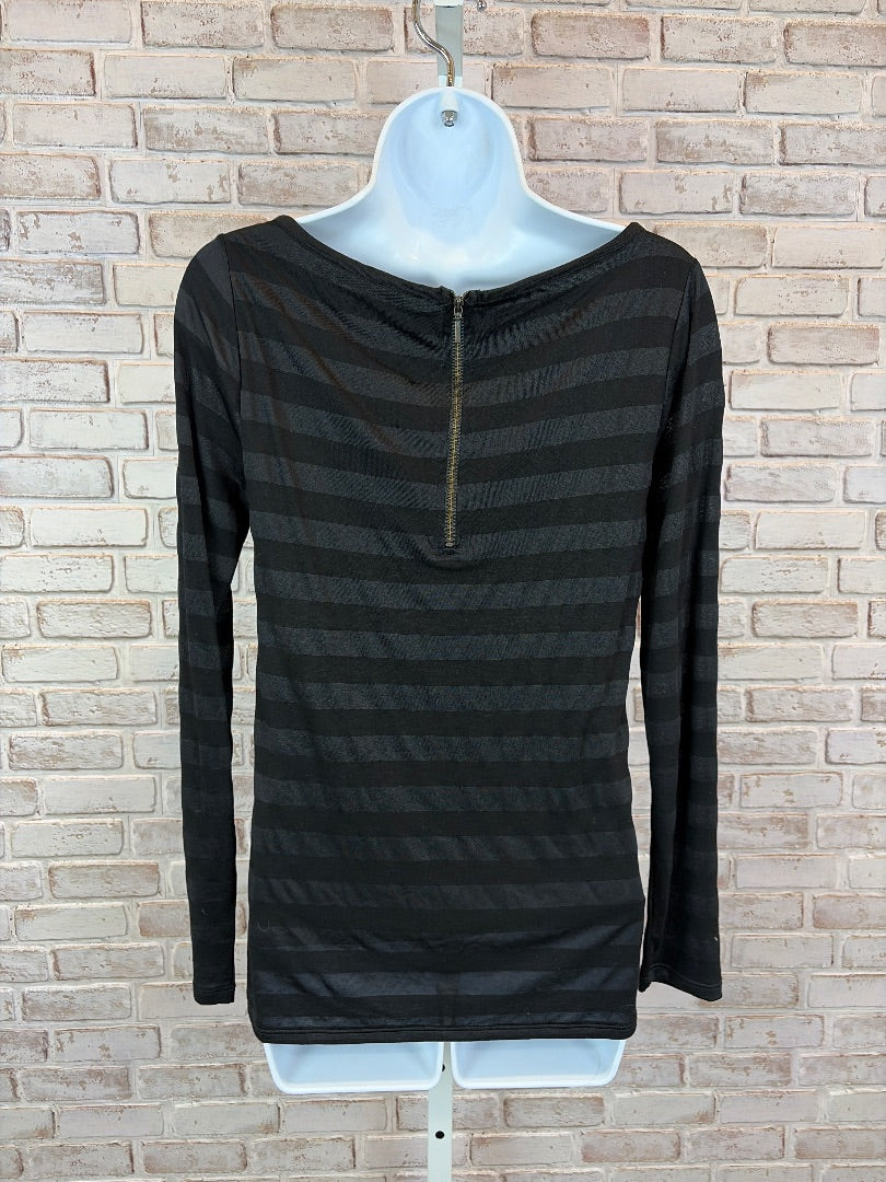 Banana Republic Shirt, Black stripes, Small, Used - Good