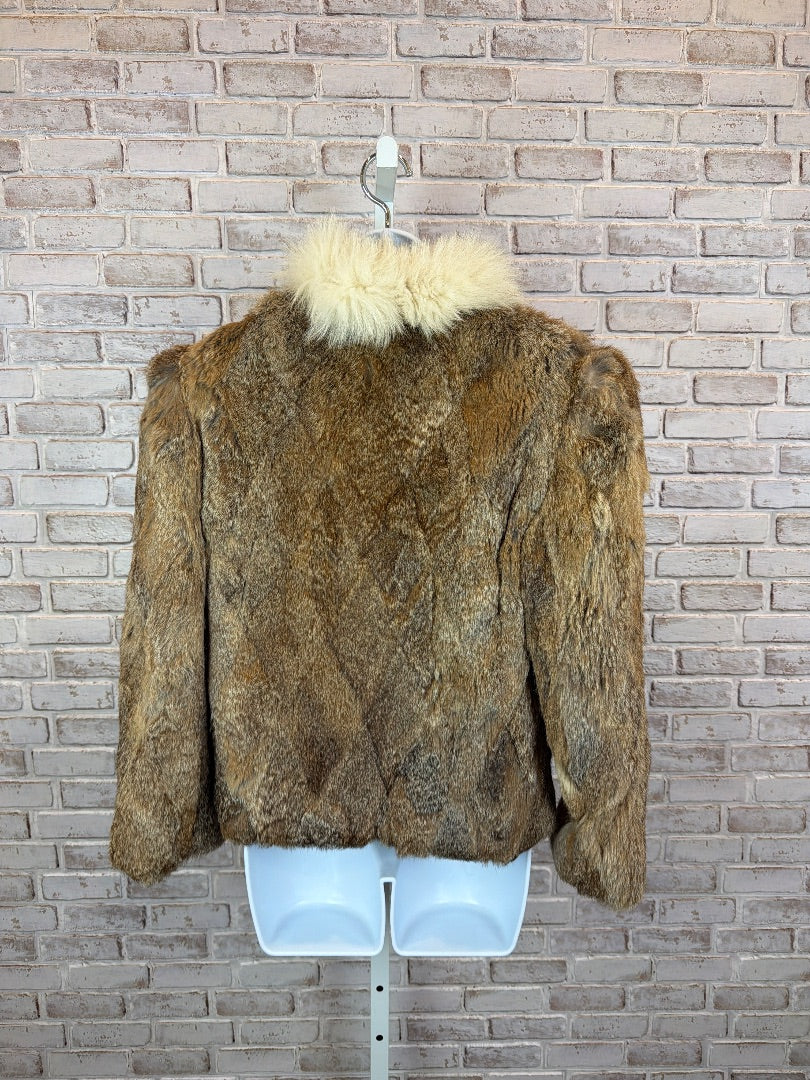 Sergio Valente Rabbit Fur Jacket, Brown, Medium, Used - Good