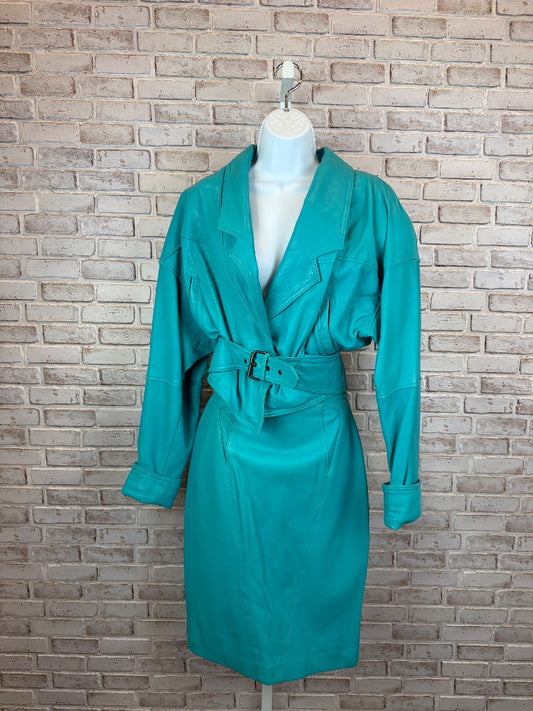 Pelle Studio Matching Leather Clothing Set, Turquoise, S/M, Used - Excellent