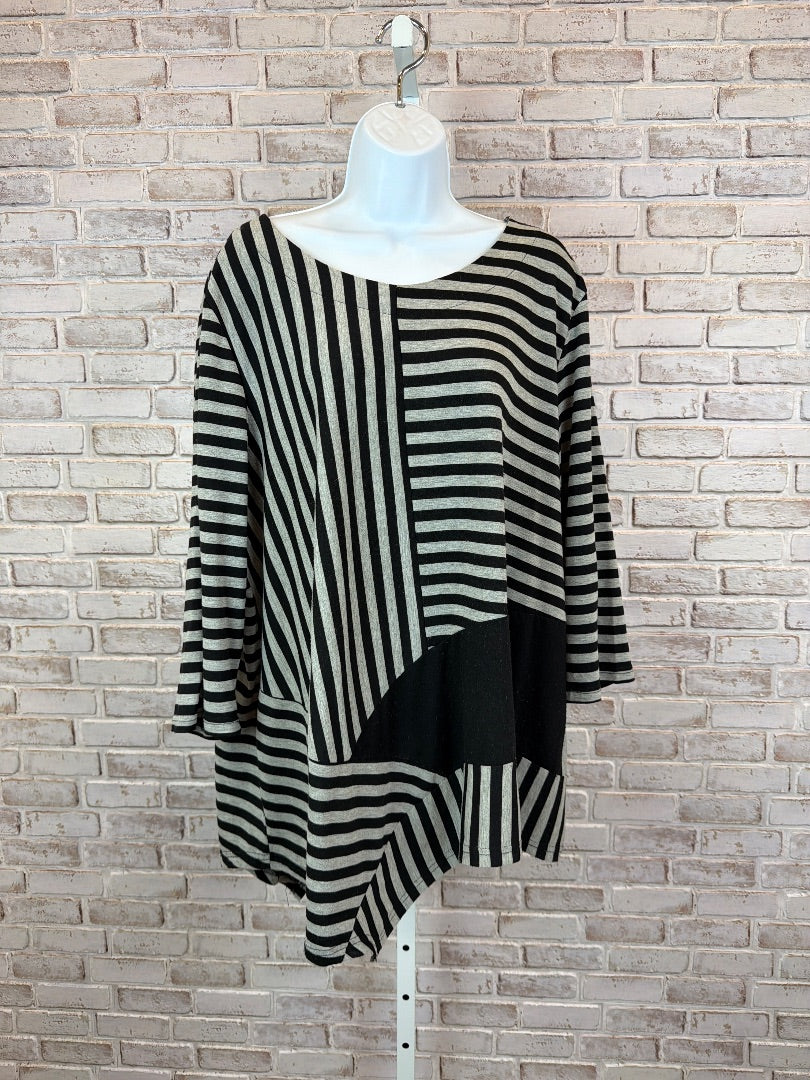 Onque casual Shirt, grey/black, XXL, Used - Good