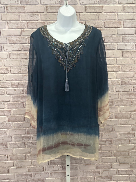 Novica Shirt, Teal multi, XXL, Used - Good