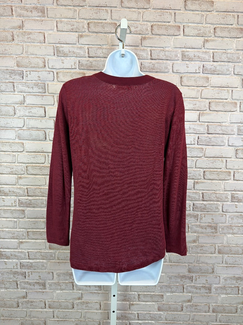 Sandro Shirt, Maroon, Small, Used - Good