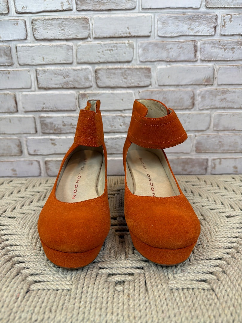 Sacha london Suede Heels, Orange, 7.5, Used - Good
