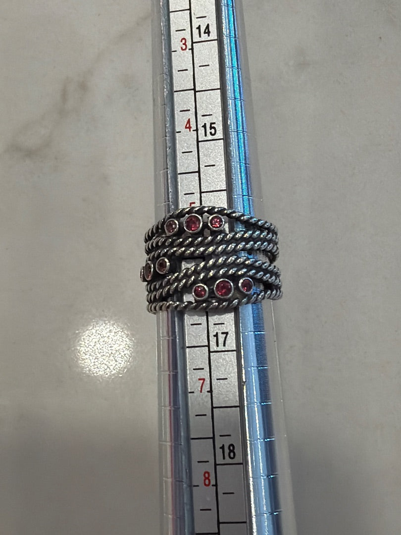 Pandora Ring, Silver/purple, Used - Good