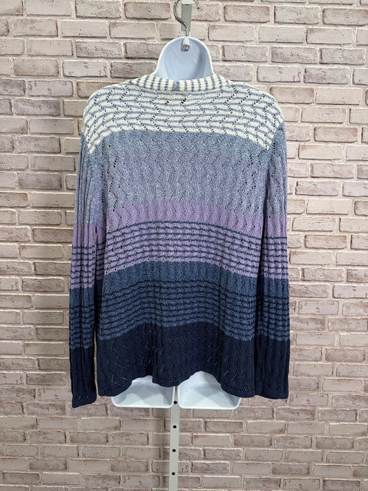 Alfred Dunner Cardigan, blue/purple multi, XL, Used - Good