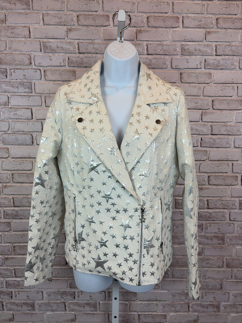 Hillary Radley for Katherine Barclay Jacket, White/silver, One Size, Used - Good