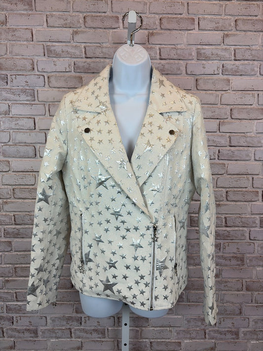 Hillary Radley for Katherine Barclay Jacket, White/silver, One Size, Used - Good