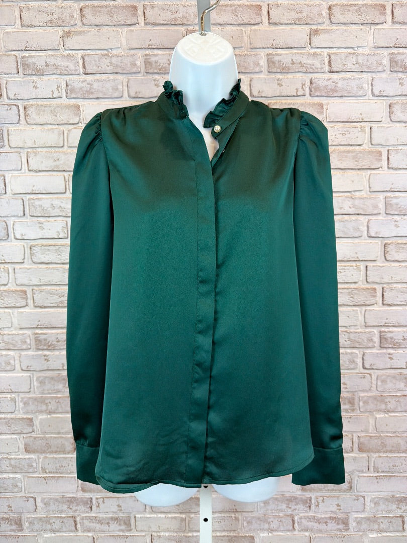 Ann Taylor Blouse, Green, Small, Used - Good