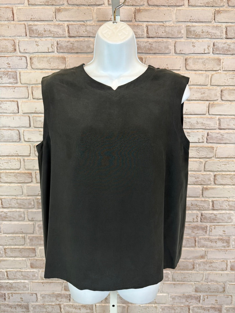 Harve Bernard Silk Shirt, Charcoal, Medium, Used - Excellent