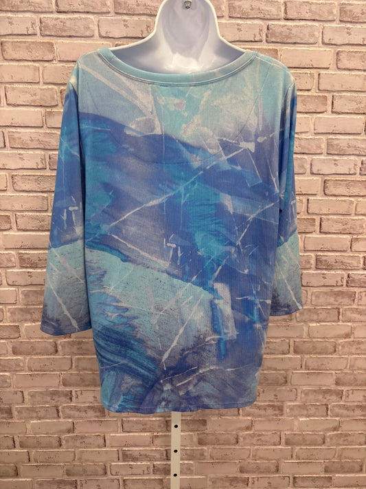 Soft Surroundings Sweater, Blue multi, Large, Used - Good