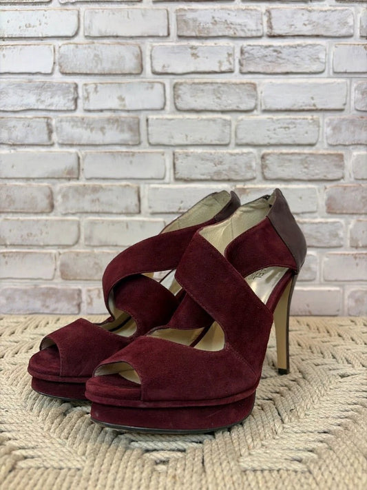 Michael Kors Heels – Maroon, Size 8.5 – Good Condition