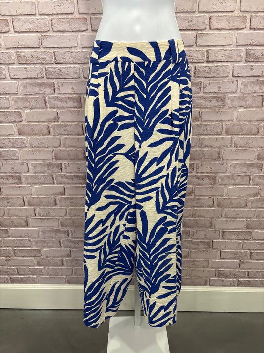 Rachel Zoe Pants, Blue/cream, Large, Used - Good