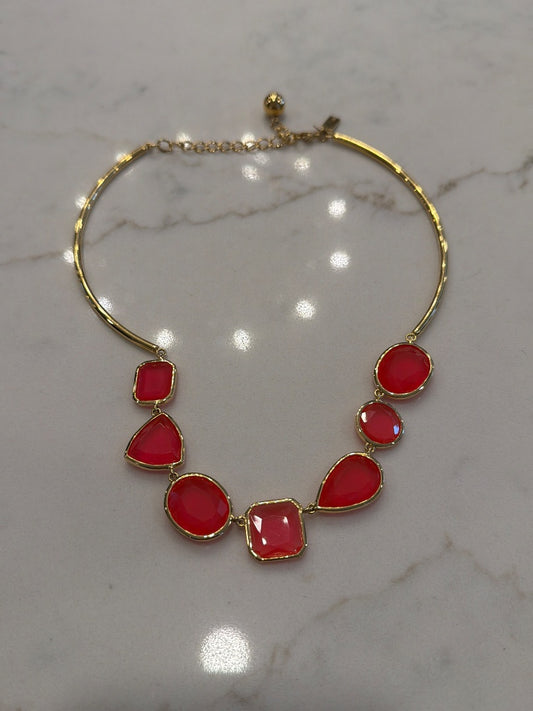 Kate Spade Necklace, Gold/red, One Size, Used - Good